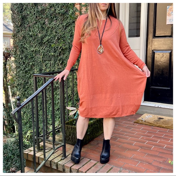 Paris Beautiful Soft Knit Bubble Side picket Midi Dress - Picture 4 of 9